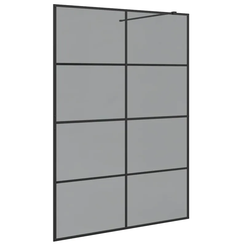 Įėjimo dušo siena Juoda 140 x 195 cm grūdintas stiklas