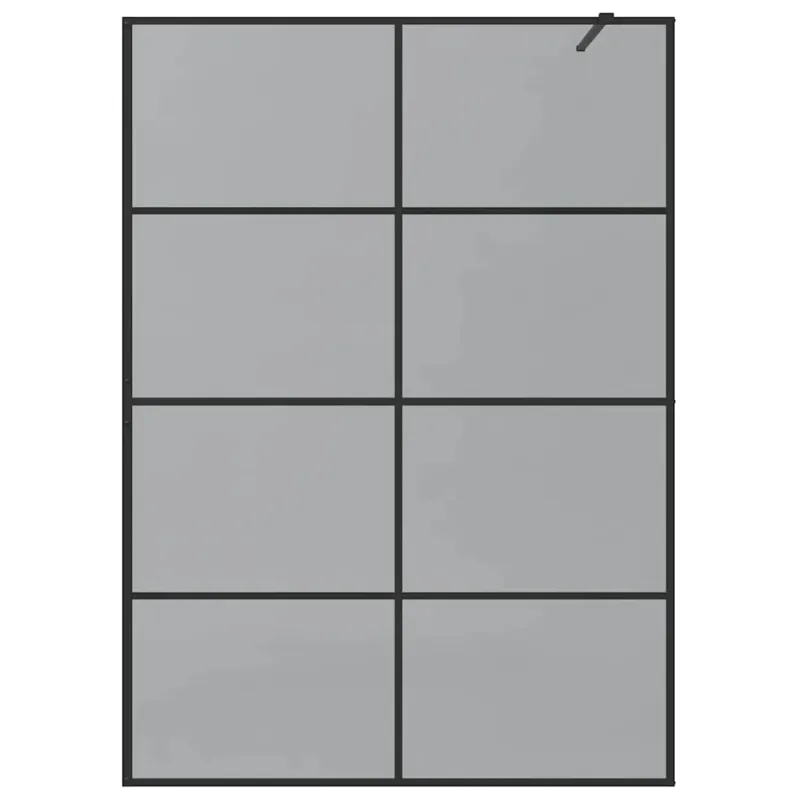 Įėjimo dušo siena Juoda 140 x 195 cm grūdintas stiklas