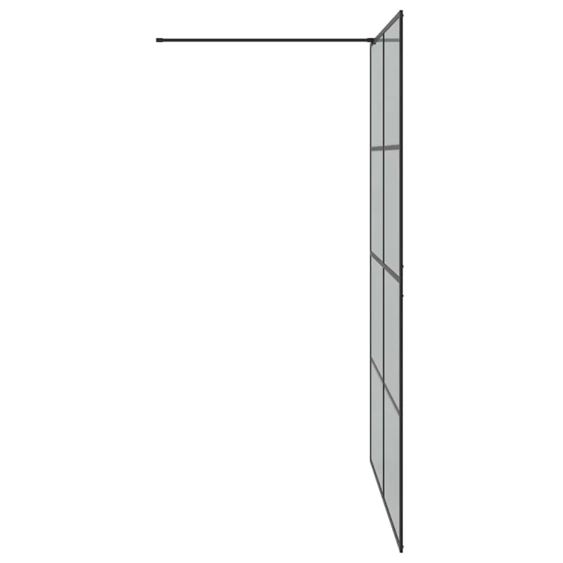 Įėjimo dušo siena Juoda 140 x 195 cm grūdintas stiklas