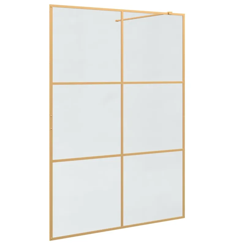 Įėjimo dušo siena Auksinė 140 x 195 cm grūdintas stiklas