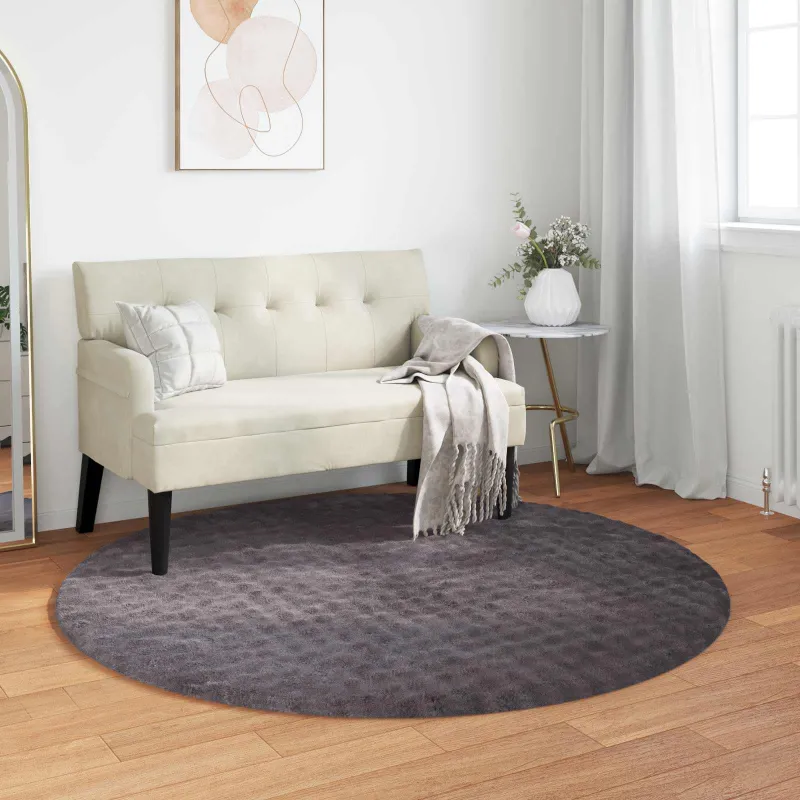 Zoninės kiliminės dangos SIROLO Antracitas Ø 160 CM Poliesteris