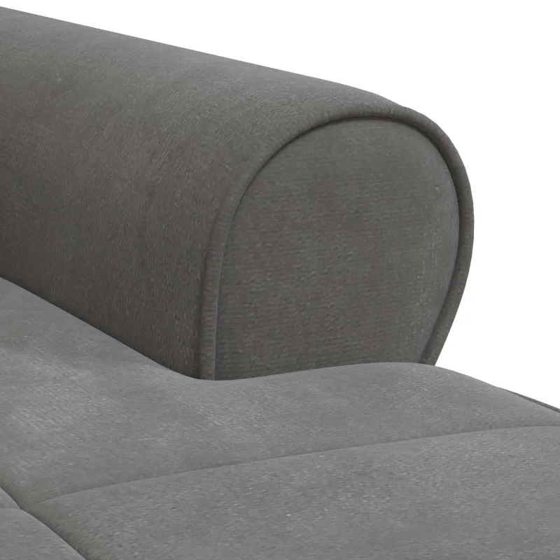 Gultas su pagalve Tamsiai pilka 91 x 157 x 91 cm Aksomas