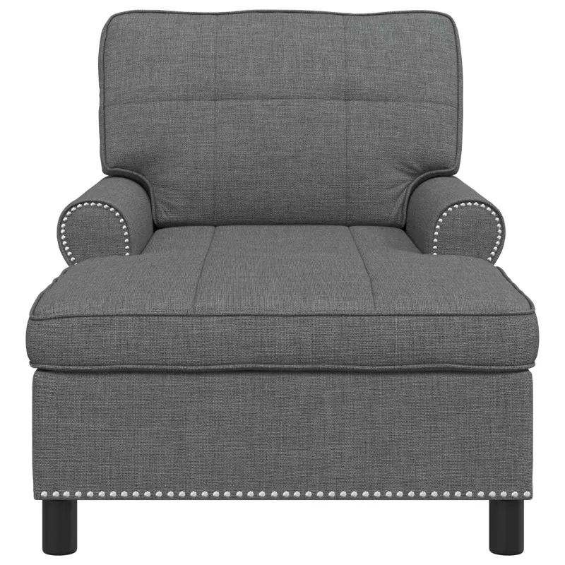 Gultas su pagalve Tamsiai pilka 91 x 157 x 91 cm audinys