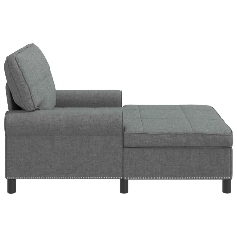 Gultas su pagalve Tamsiai pilka 91 x 157 x 91 cm audinys