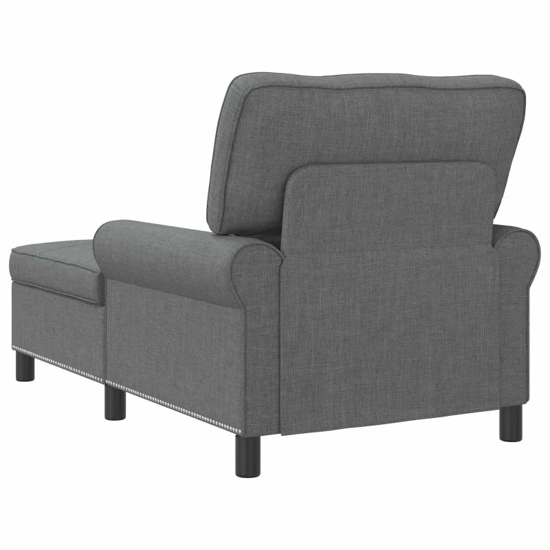 Gultas su pagalve Tamsiai pilka 91 x 157 x 91 cm audinys