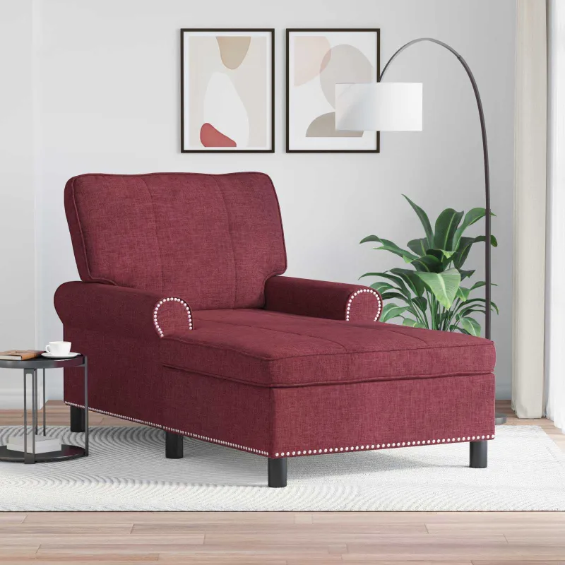 Gultas su pagalve Vyno raudona 91 x 157 x 91 cm audinys