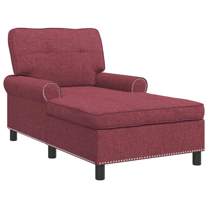 Gultas su pagalve Vyno raudona 91 x 157 x 91 cm audinys