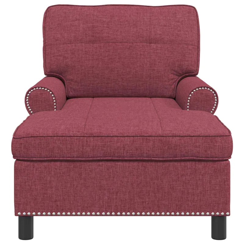 Gultas su pagalve Vyno raudona 91 x 157 x 91 cm audinys