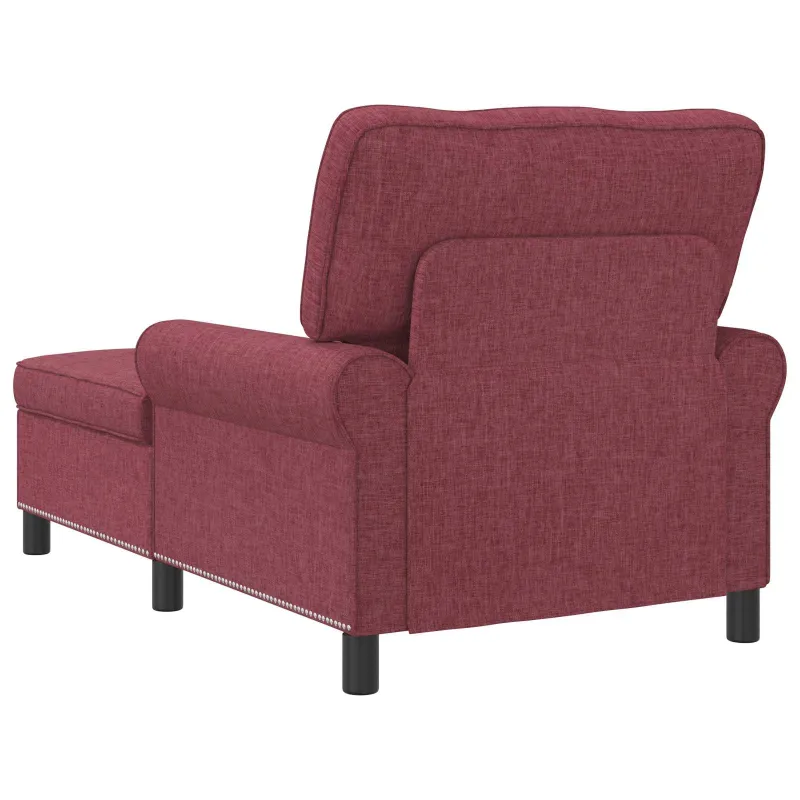 Gultas su pagalve Vyno raudona 91 x 157 x 91 cm audinys