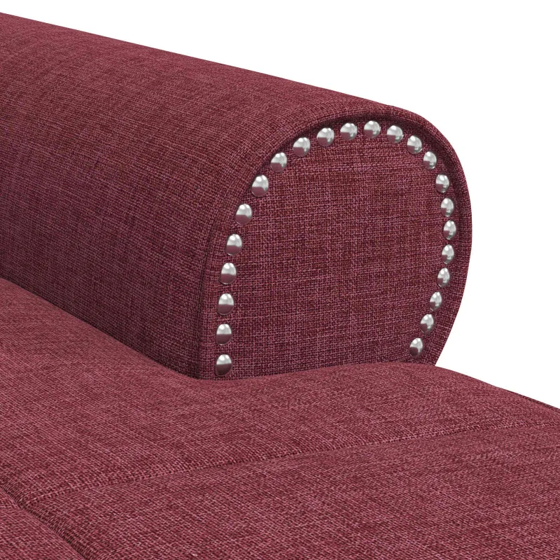 Gultas su pagalve Vyno raudona 91 x 157 x 91 cm audinys
