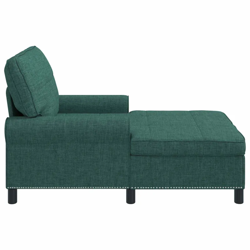 Gultas su pagalve Tamsiai žalia 91 x 157 x 91 cm audinys