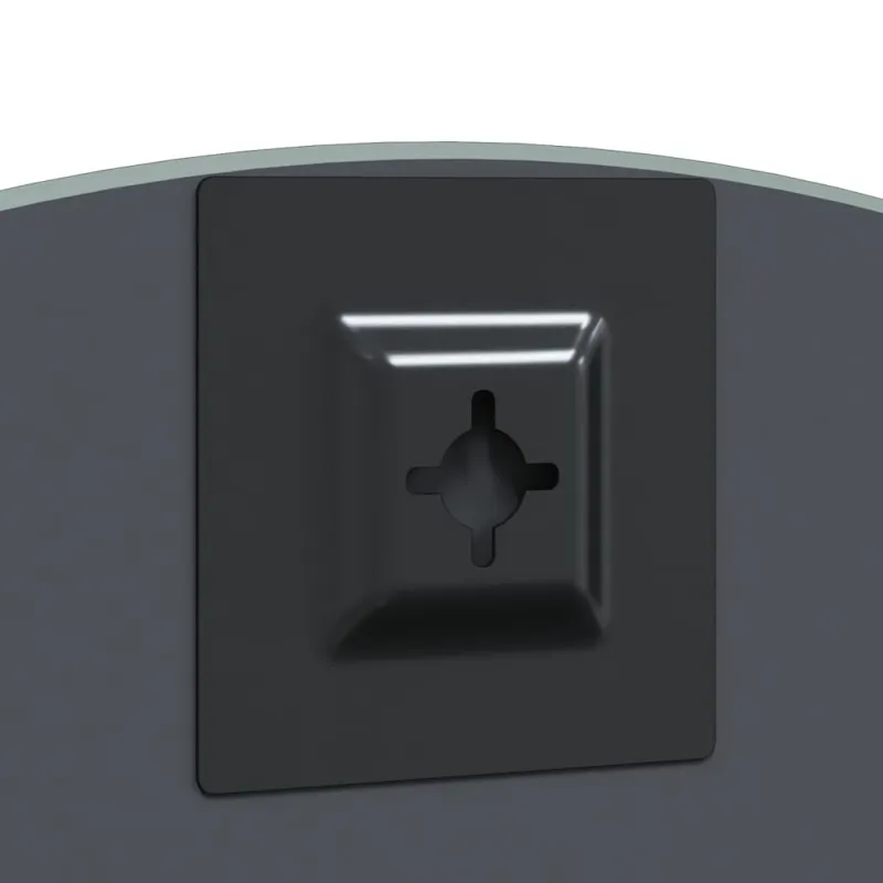 Sieninis veidrodis Apvali Ø 30 cm grūdintas stiklas