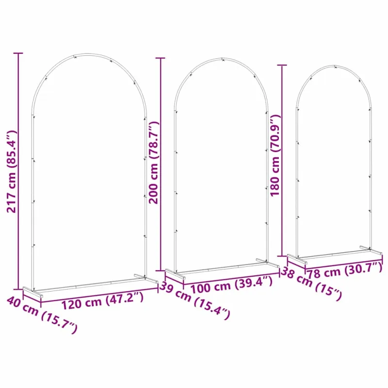 Vestuvinis Arklys 3 pcs Auksinė Plienas