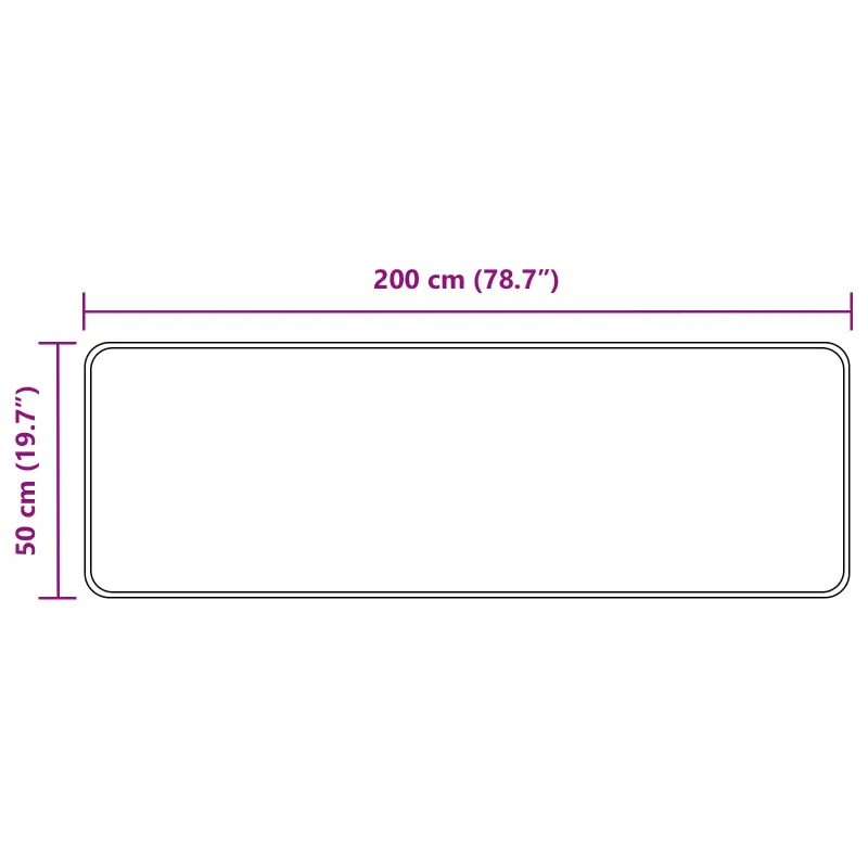 Kilimėlis MARSA Kreminė 50 x 200 cm Poliesteris ir PVC