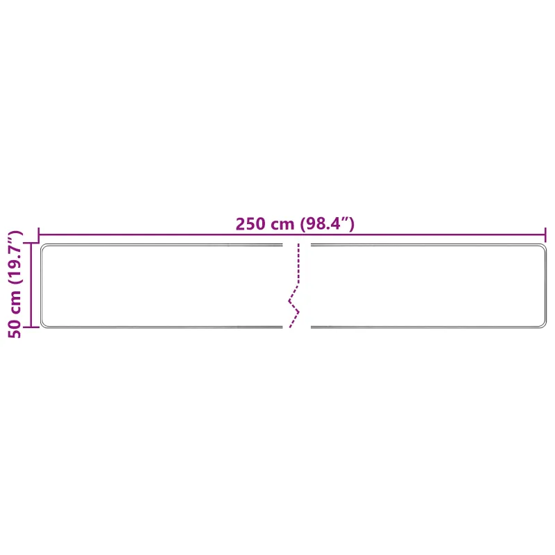 Kilimėlis MARSA Kreminė 50 x 250 cm Poliesteris ir PVC