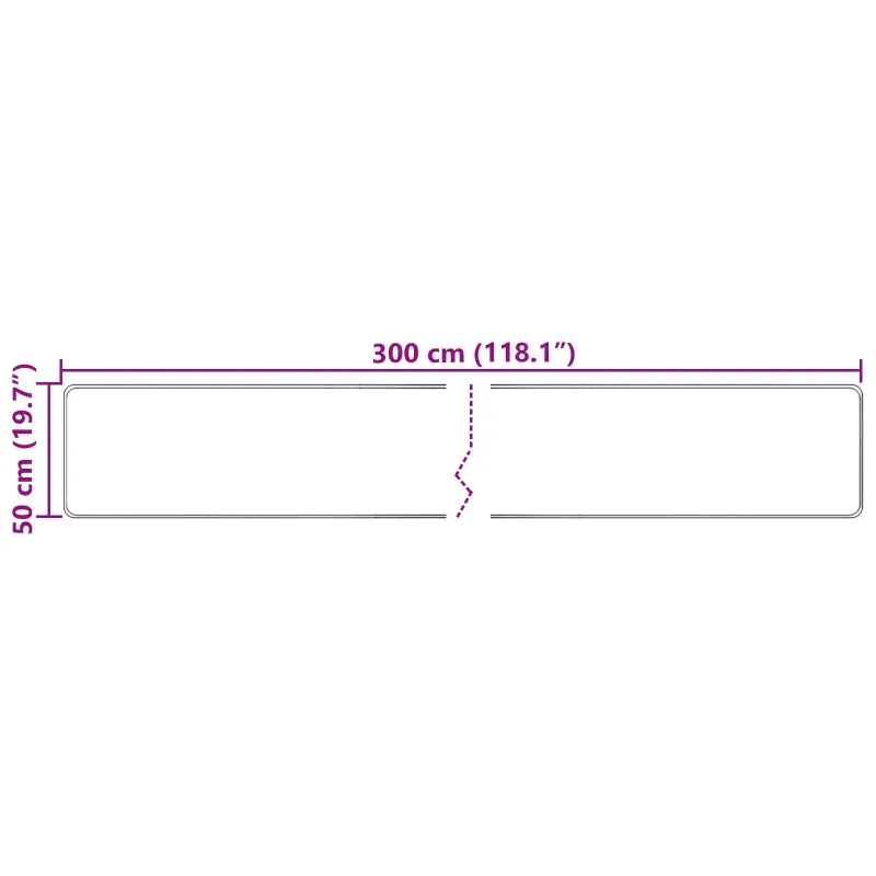 Kilimėlis MARSA Kreminė 50 x 300 cm Poliesteris ir PVC