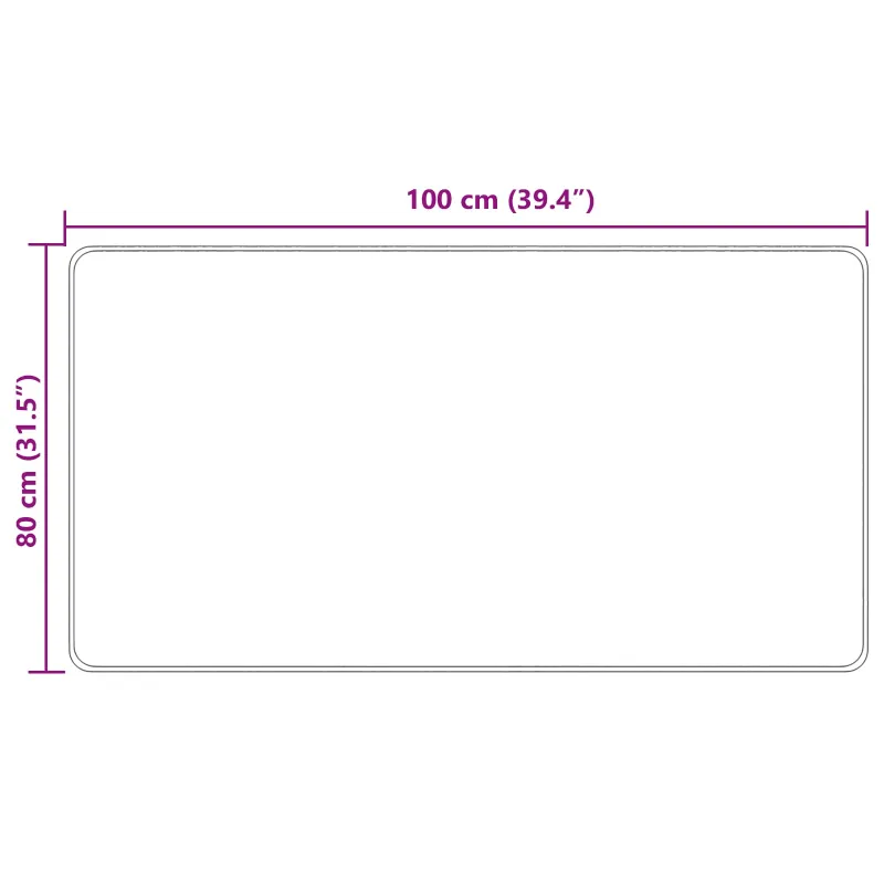 Kilimėlis MARSA Kreminė 80 x 100 cm Poliesteris ir PVC