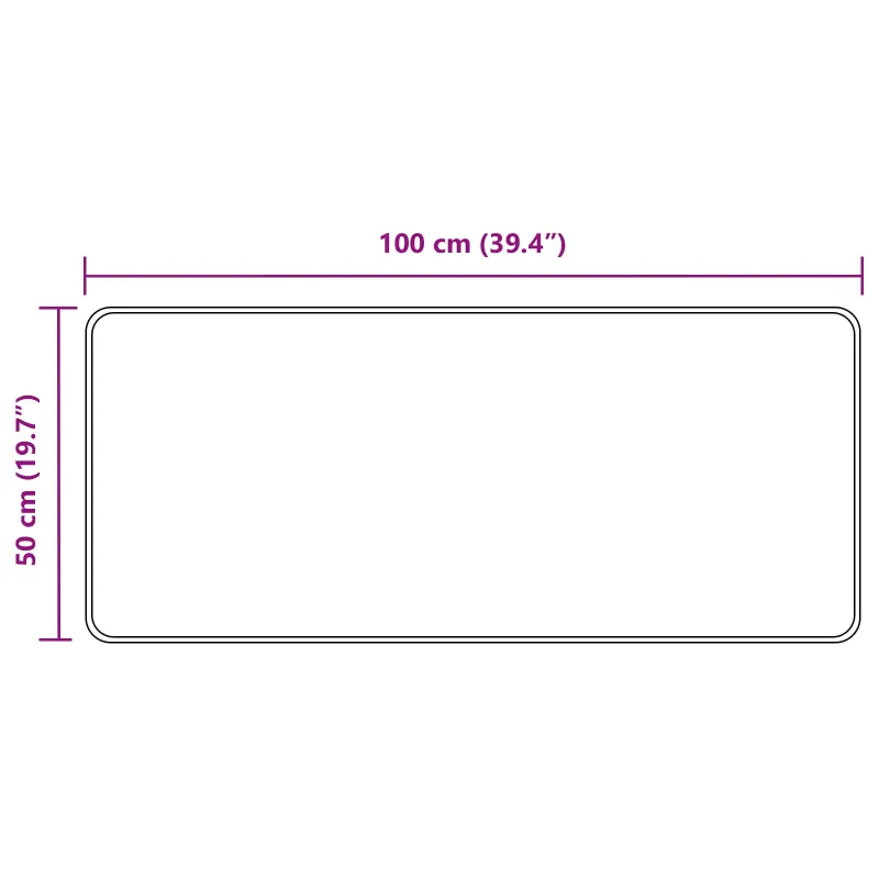 Kilimėlis MARSA Antracitas 50 x 100 cm Poliesteris ir PVC