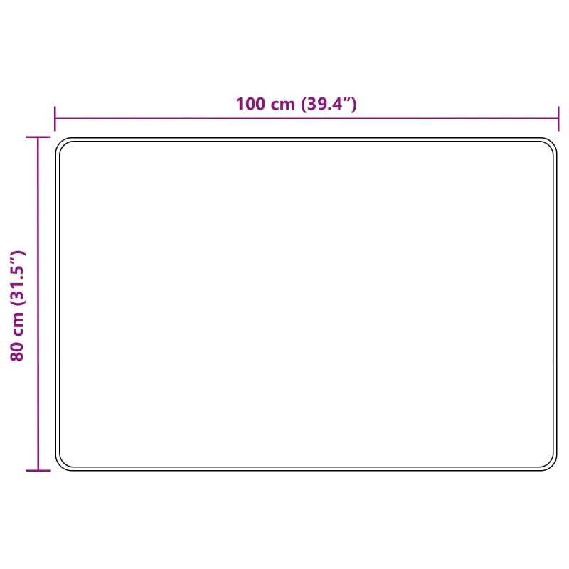 Kilimėlis MARSA Antracitas 80 x 100 cm Poliesteris ir PVC