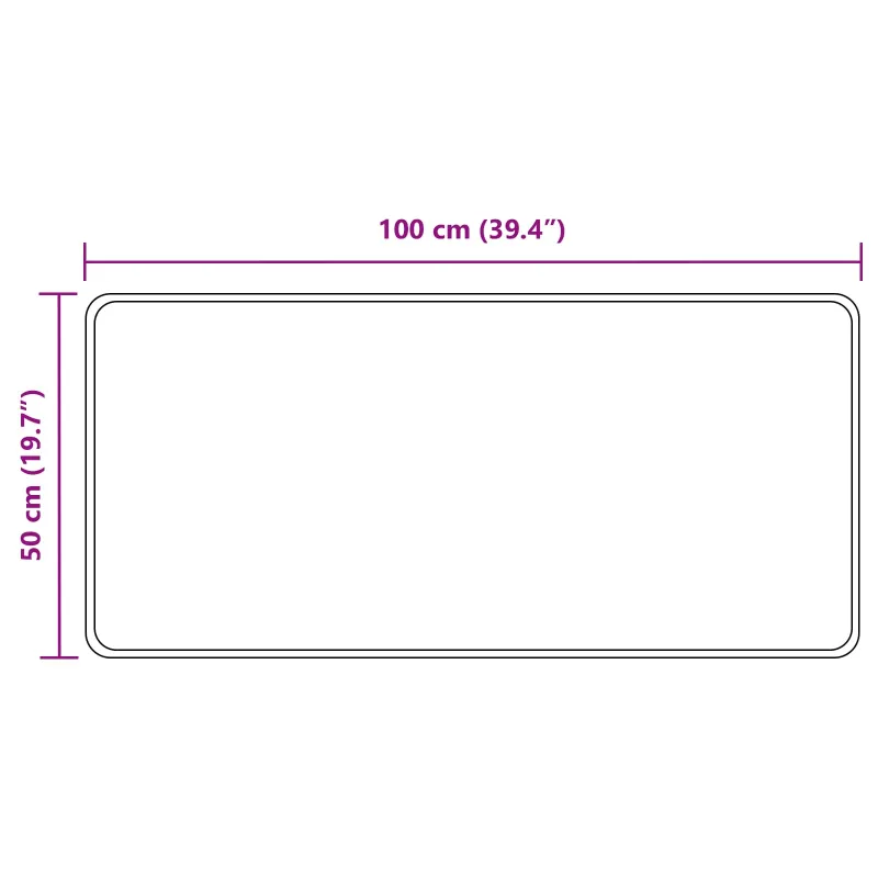 Kilimėlis MARSA Pilka 50 x 100 cm Poliesteris ir PVC