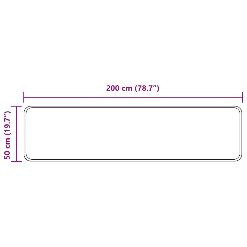 Kilimėlis MARSA Pilka 50 x 200 cm Poliesteris ir PVC