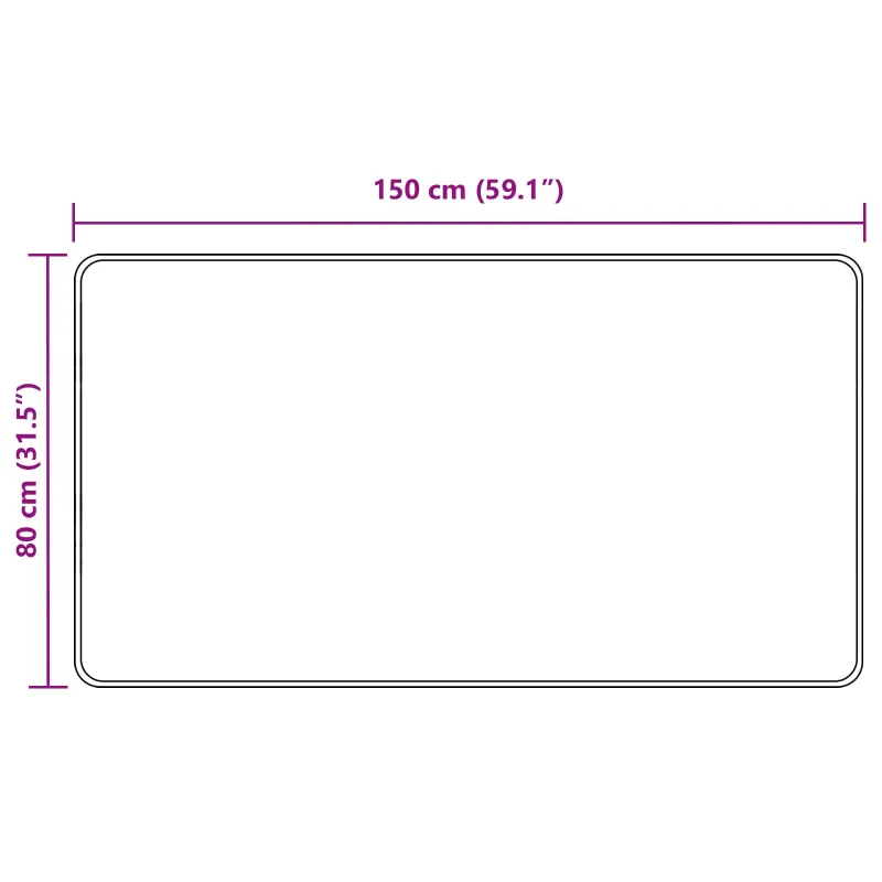 Kilimėlis MARSA Pilka 80 x 150 cm Poliesteris ir PVC