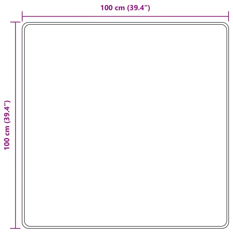 Kilimėlis MARSA Pilka 100 x 100 cm Poliesteris ir PVC