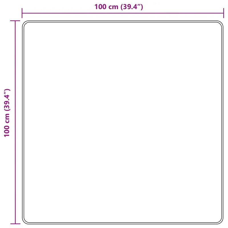 Kilimėlis MARSA Geltona 100 x 100 cm Poliesteris ir PVC