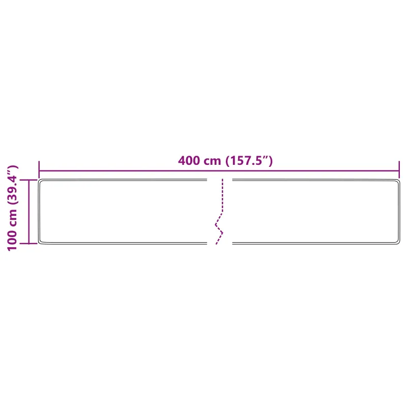 Kilimėlis MARSA Įvairiaspalvis 100 x 400 cm Poliesteris ir PVC