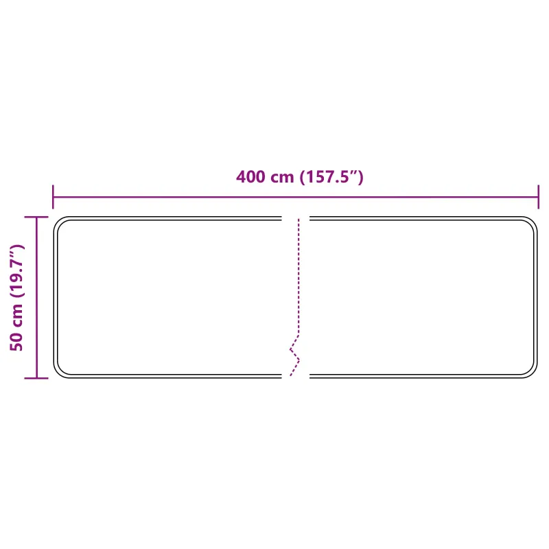 Kilimėlis MARSA Juodas 50 x 400 cm Poliesteris ir PVC