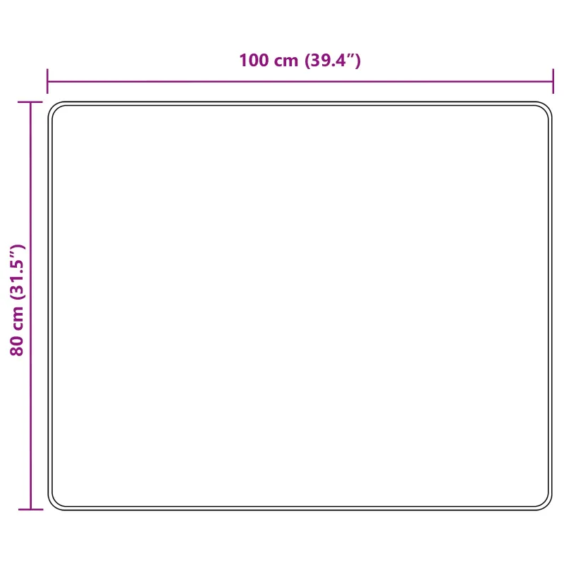 Kilimėlis MARSA Juodas 80 x 100 cm Poliesteris ir PVC