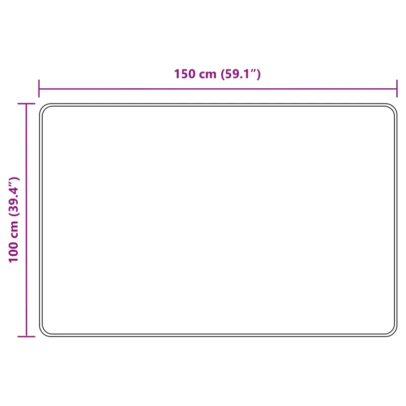 Kilimėlis MARSA Juodas 100 x 150 cm Poliesteris ir PVC