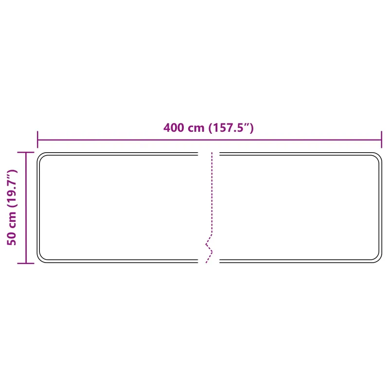 Kilimėlis MARSA Baltas 50 x 400 cm Poliesteris ir PVC