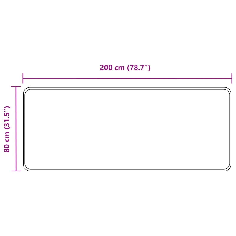 Kilimėlis MARSA Pilka 80 x 200 cm Poliesteris ir PVC