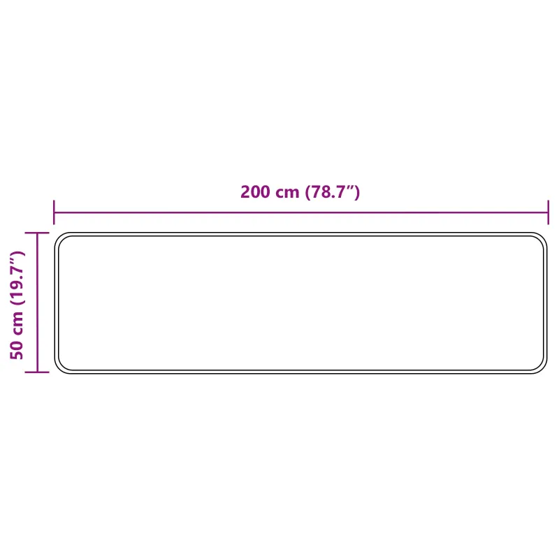 Kilimėlis MARSA Juodas 50 x 200 cm Poliesteris ir PVC