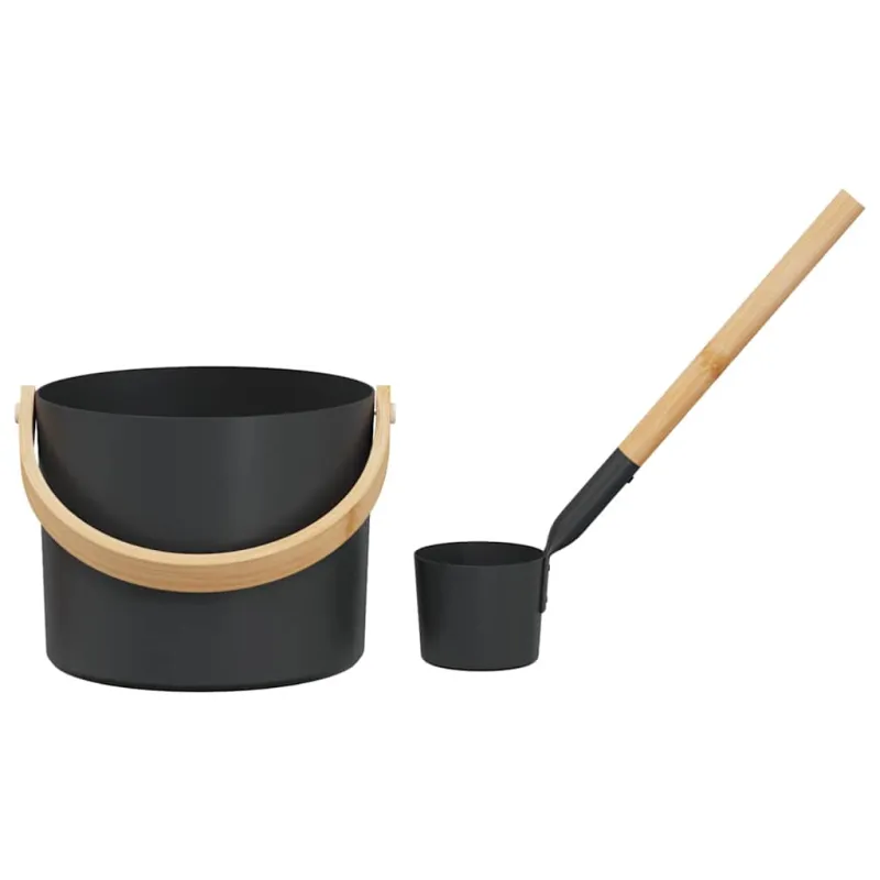 Saunos Priedų Rinkinys 2 pcs Juoda