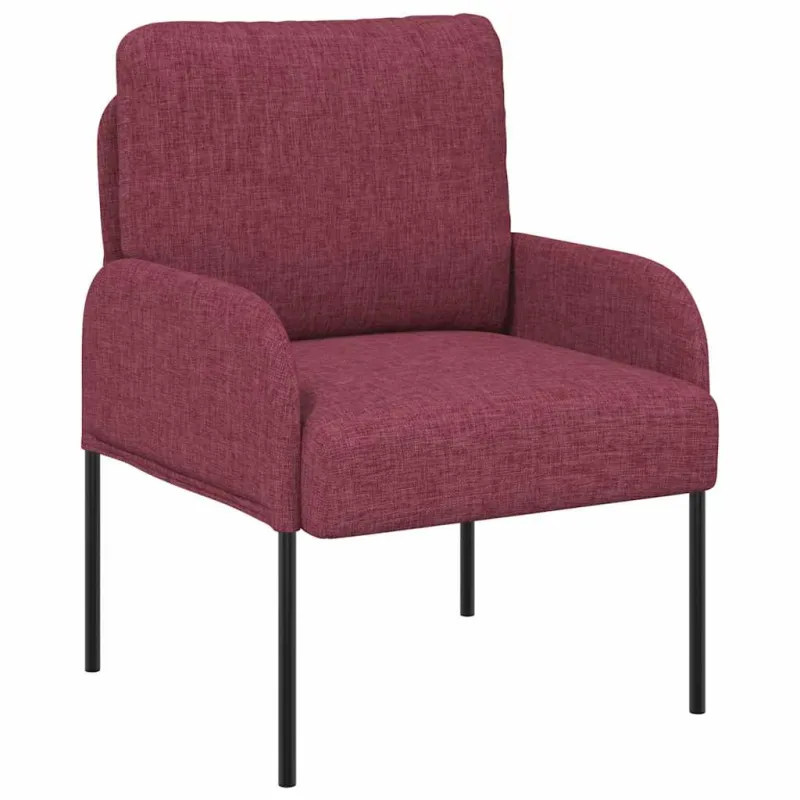 Sofos su pagalve 55cm Vyno raudona fanera