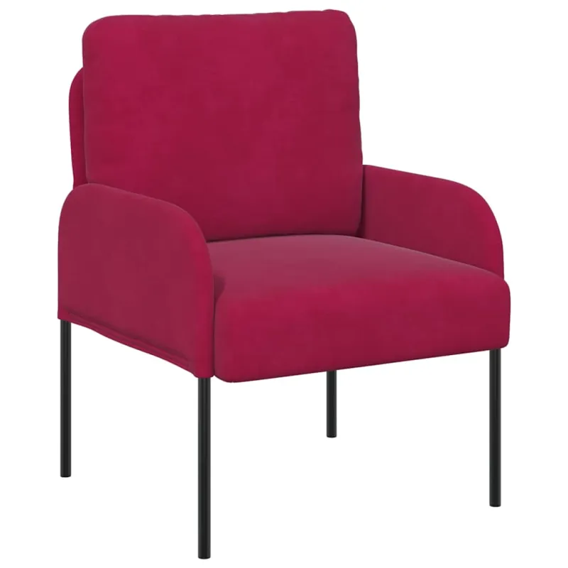 Sofos su pagalve 55cm Vyno raudona fanera