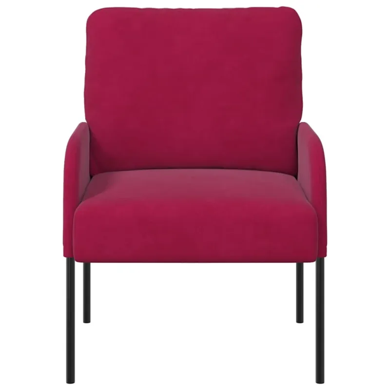 Sofos su pagalve 55cm Vyno raudona fanera