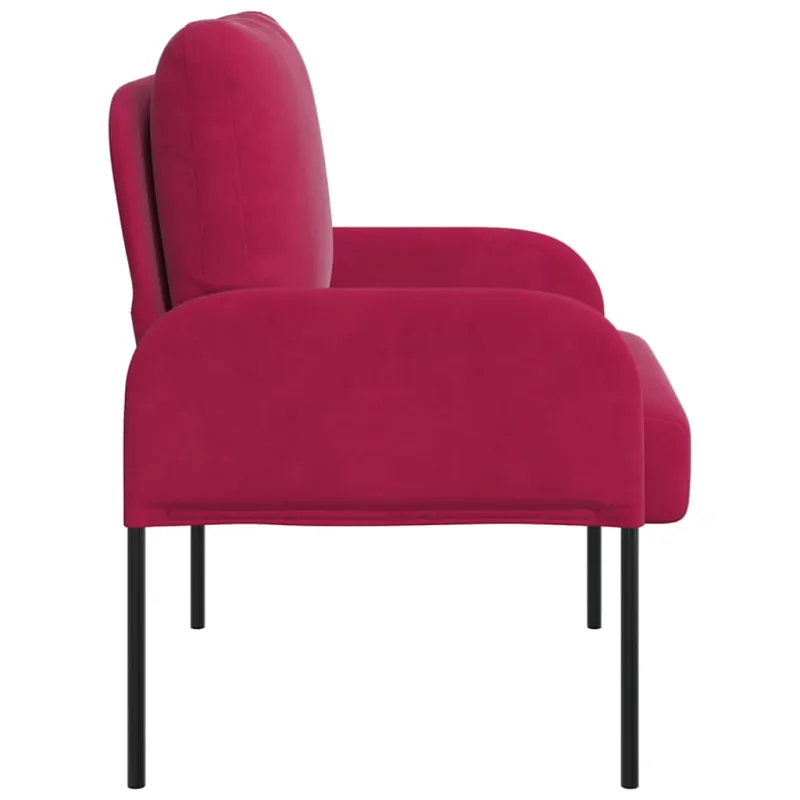 Sofos su pagalve 55cm Vyno raudona fanera