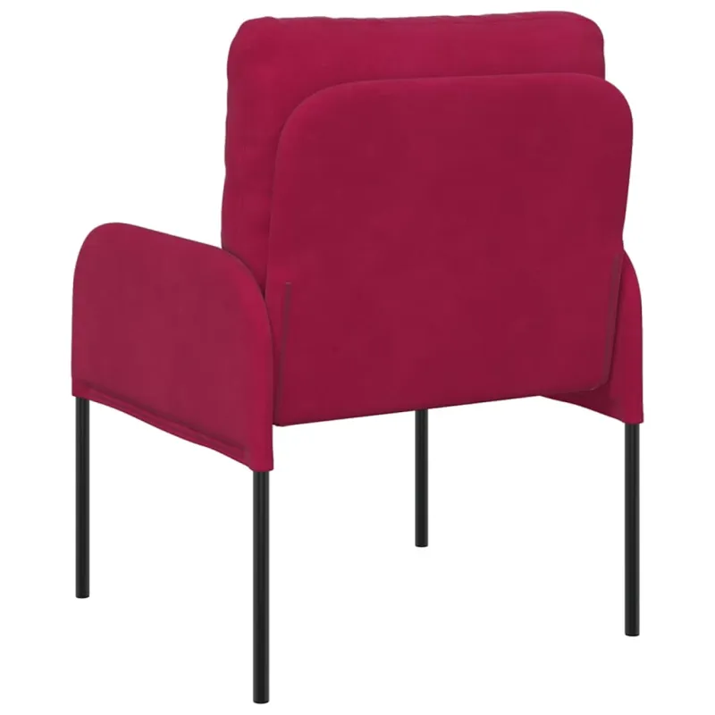 Sofos su pagalve 55cm Vyno raudona fanera