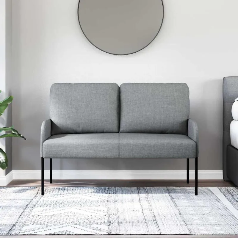 Sofos su pagalve 110cm Šviesiai pilka fanera