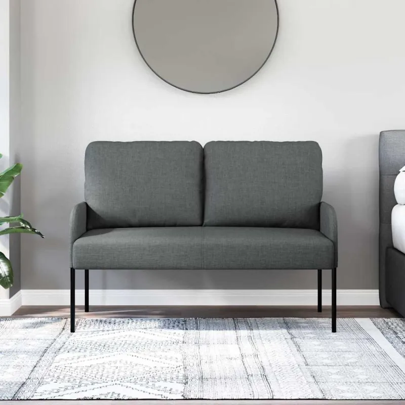 Sofos su pagalve 110cm Tamsiai pilka fanera