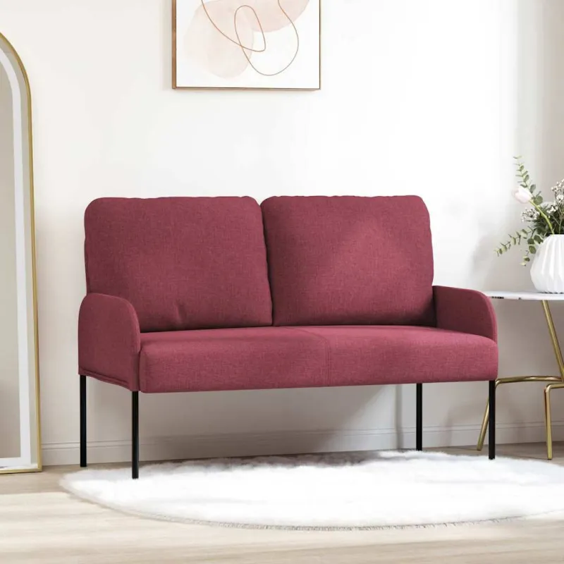 Sofos su pagalve 110cm Vyno raudona fanera