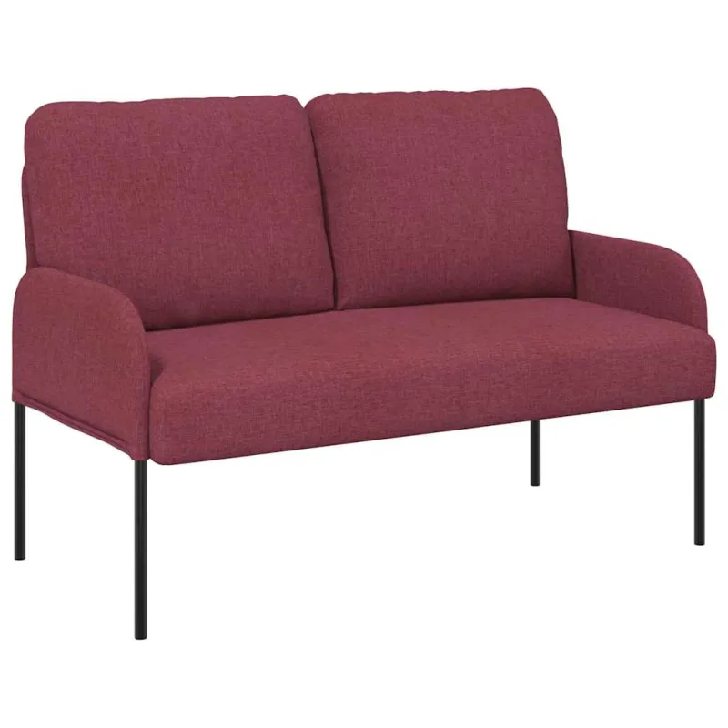 Sofos su pagalve 110cm Vyno raudona fanera