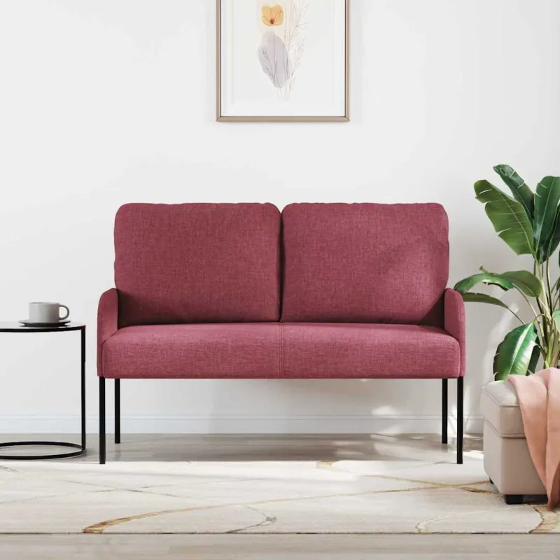 Sofos su pagalve 110cm Vyno raudona fanera