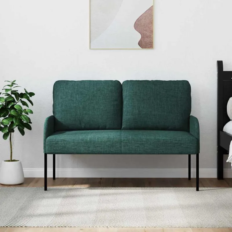 Sofos su pagalve 110cm Tamsiai žalia fanera