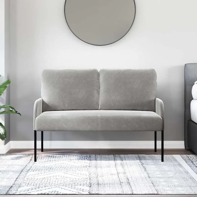 Sofos su pagalve 110cm Šviesiai pilka fanera
