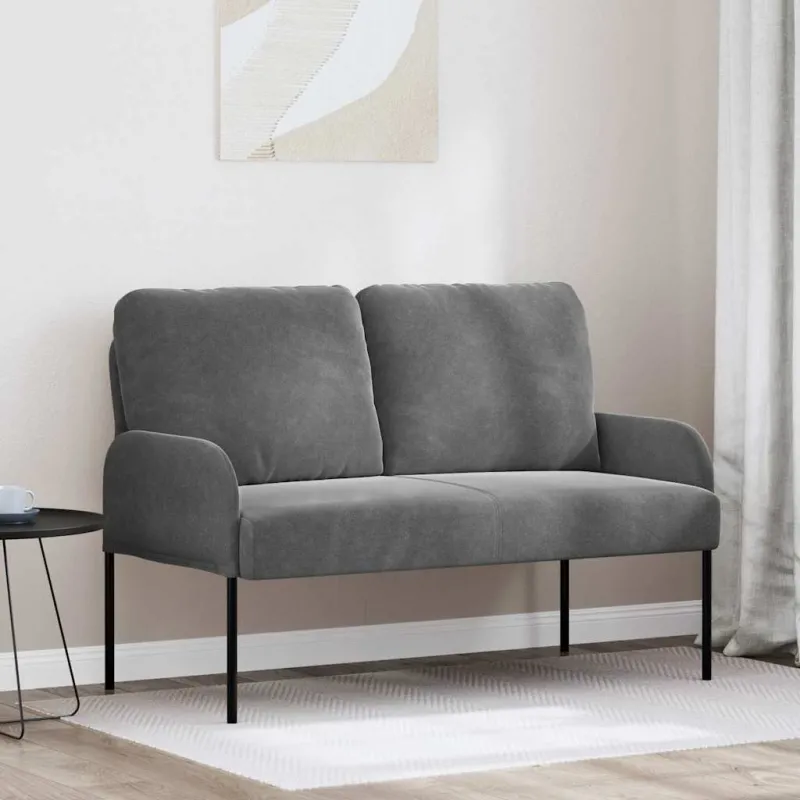 Sofos su pagalve 110cm Tamsiai pilka fanera