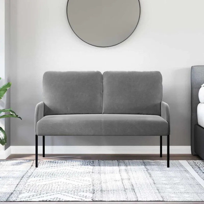 Sofos su pagalve 110cm Tamsiai pilka fanera